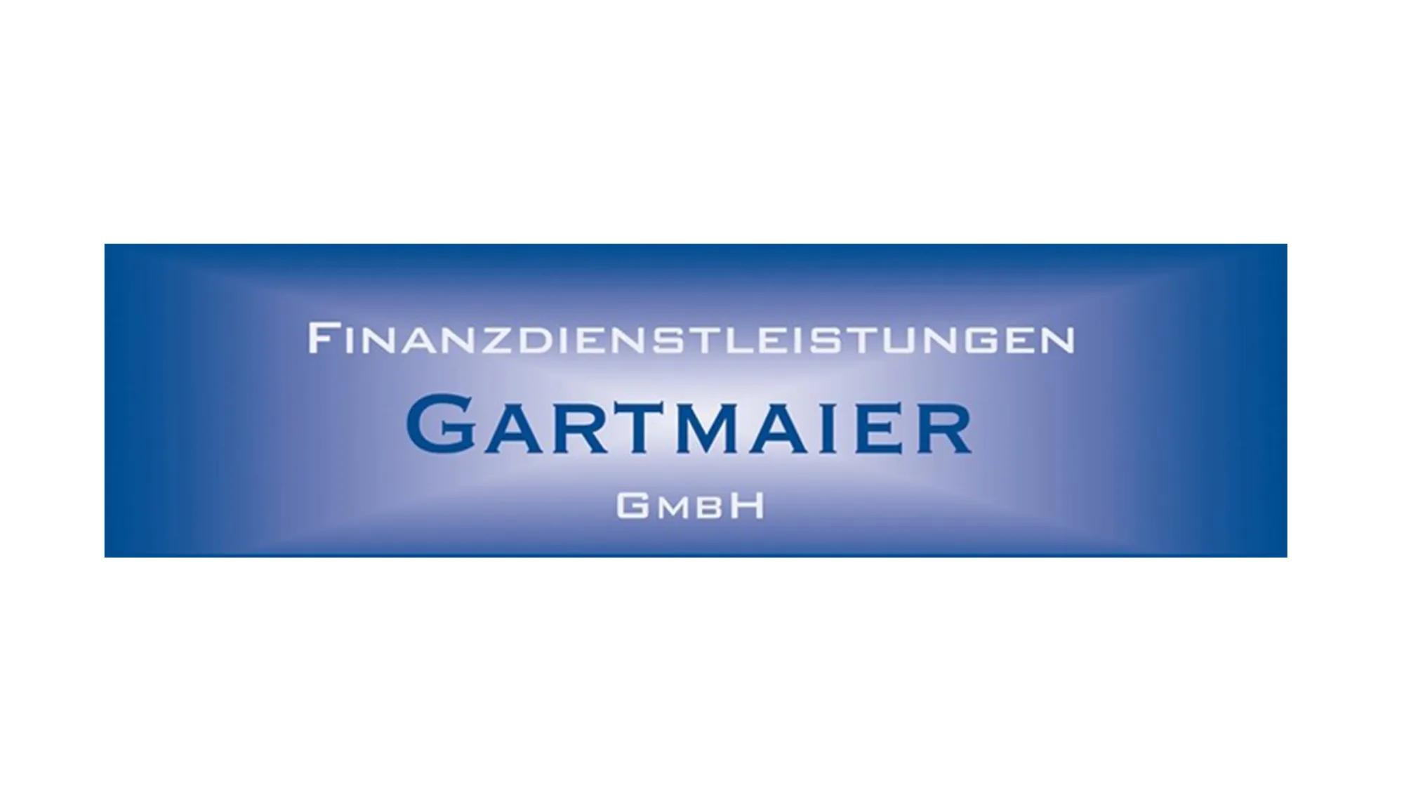 Logo des Vertriebspartners Finanzdienstleistungen Gartmaier auf weißem Hintergrund
