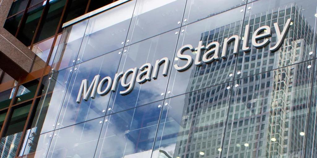 The words “Morgen Stanley” on the glass facade of a modern office building.
