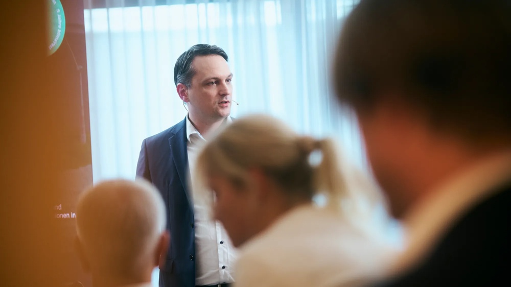 klimaVest Fondsmanager Timo Werner auf dem Private Markets Forum in Frankfurt am Main