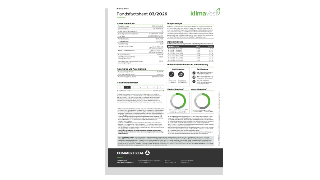 Vorschaubild einer Produktbroschüre mit Cover und einer Inhaltsseite