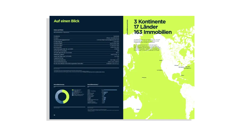 Vorschaubild einer Produktbroschüre mit Cover und einer Inhaltsseite