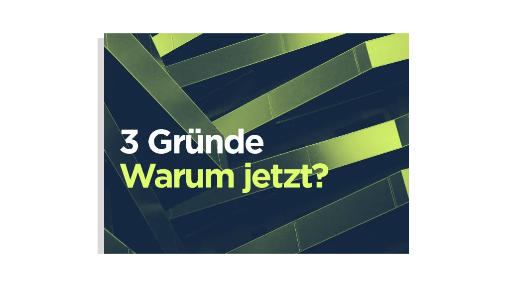 Ein Mann mit Brille lächelt; daneben Text über hausInvest-Investment mit drei Gründen und QR-Code.