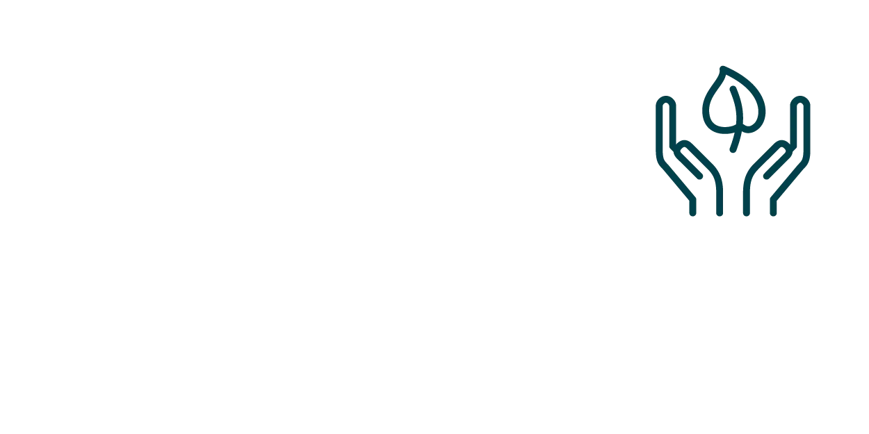 Zwei Hände halten ein Blatt, symbolisieren Umweltschutz, auf weißem Hintergrund.